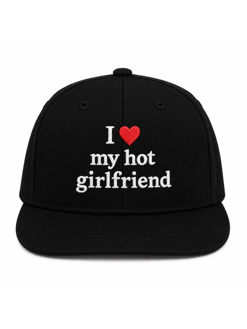 I ❤️ My Hot Girlfriend Hat Black Embroidered Valentines Cap Cute Couples Gift